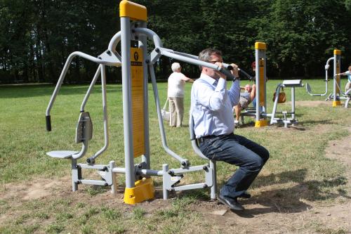 A photo of the "outdoor gym"