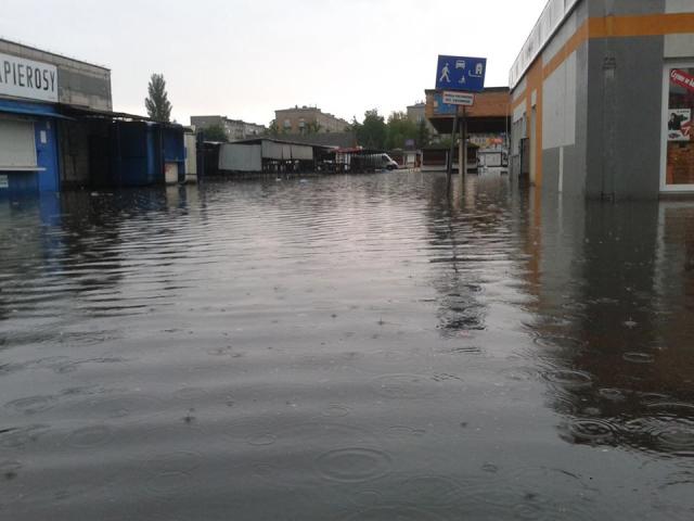 Ostrów Wielkopolski po sobotniej ulewie - fot. M. Moszczyński