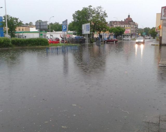Ostrów Wielkopolski po sobotniej ulewie - fot. M. Moszczyński