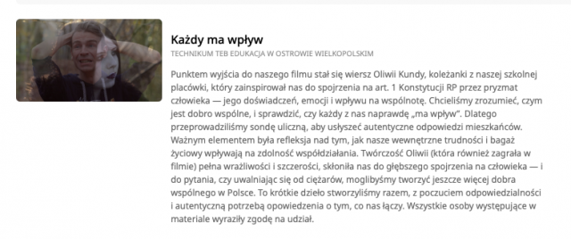 Każdy ma wpływ