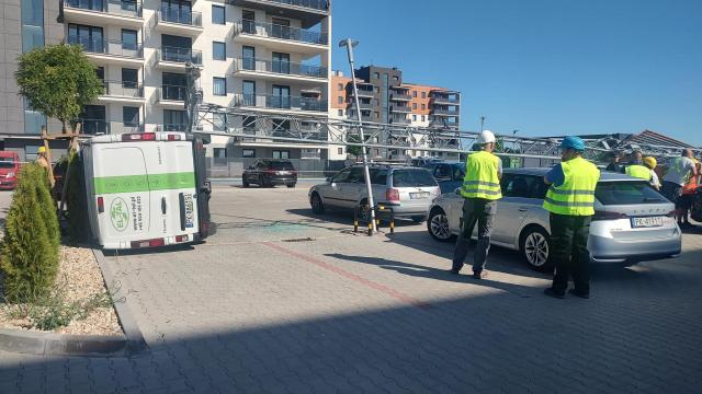 Wypadek na budowie