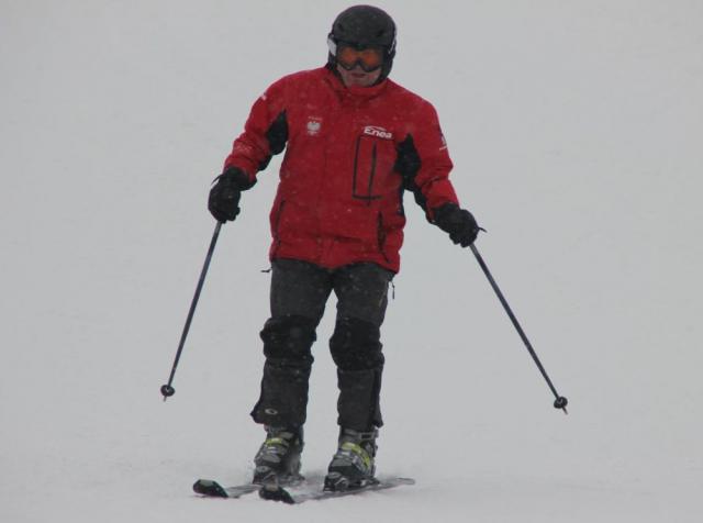 Marek Cieślak lubi nie tylko kolarstwo, ale także jazdę na nartach