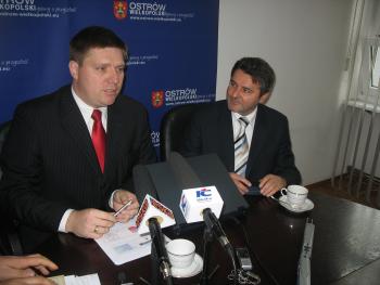Radosław Torzyński, prezydent Ostrowa i Janusz Pęcherz,prezydent Kalisza