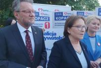 na fot. od lewej: Piotr Łuszczykiewicz, Ewa Kopacz, Karolina Pawliczak