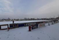 na fot.: Stadion Miejskim w zimowej scenerii