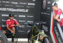 na fot. Chris Holder (z lewej) i Frederik Jakobsen (z prawej)