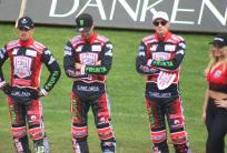 na fot. od lewej: Wiktor Jasiński, Chris Holder i Tobiasz Musielak
