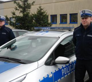na fot.: asp. Ireneusz Godek i mł. asp. Tomasz Morawek