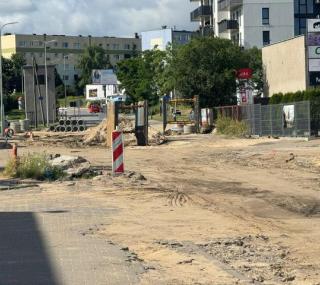na fot.:remontowana ul. Kazimierza Wielkiego w Pleszewie