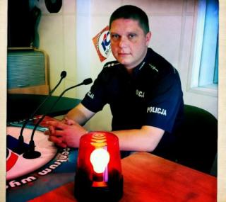 Sebastian Taranek - oficer prasowy kaliskiej policji