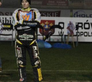 na fot.: Kenneth Hansem jeszcze w barwach Speedway Wandy Kraków z 2014 roku