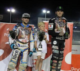 na fot. Artiom Łaguta (2. miejsce), Tai Woffinden (1. miejsce)