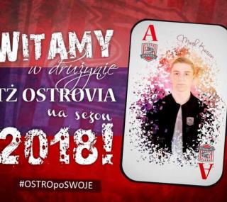 na fot. Mark Karion powitany w TŻ Ostrovia / źródło: Facebook TŻ Ostrovia